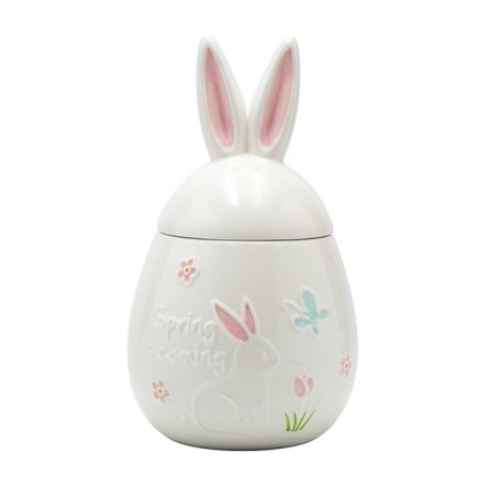 DECORATIVE EASTER JAR RABBIT CERAMIC WHITE 15.9x16.2x28cm