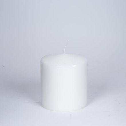 CANDLE WHITE 9x10cm