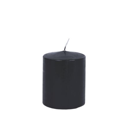 CANDLE BLACK 8x10cm