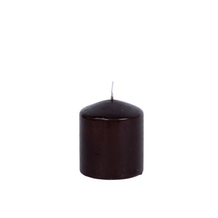CANDLE BROWN 7x8cm