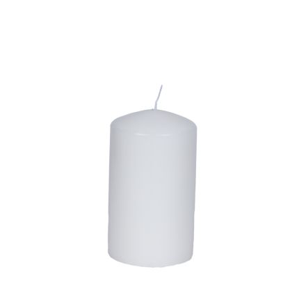 CANDLE WHITE WITH WHITE MUSK SCENT 6x10cm