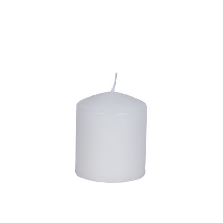 CANDLE WHITE WITH WHITE MUSK SCENT 7x8cm