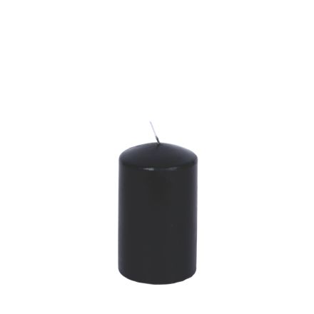 BLACK CANDLE WITH SANDALWOOD SCENT 6x14cm