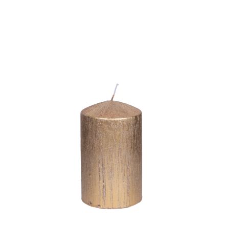 CANDLE GOLD RUSTIC 7x10cm
