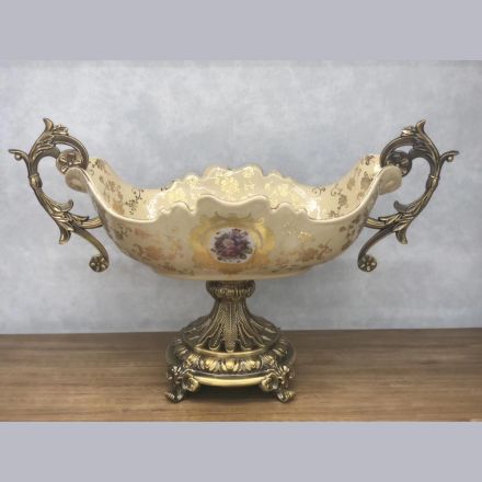 ΦΟΝΤΑΝΙΕΡΑ ΠΟΡΣΕΛΑΝΙΝΗ ΜΠΕΖ - ΧΡΥΣΗ 50.5x20x31cm