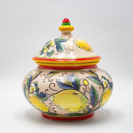 DECORATION BOWL CERAMIC BEIGE-WITH LEMOS 20.5x20.5x22cm