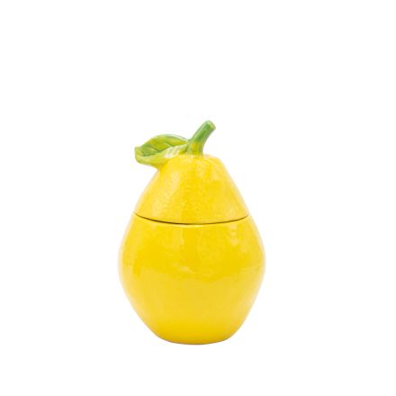 DECORATION BOWL LEMON CERAMIC YELLOW 12x12x18cm