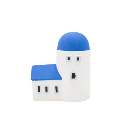 DECORATION HOUSE WITH LED PORCELAIN 13.4x8x15.2cm