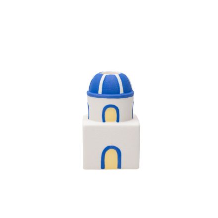 DECORATION HOUSE WITH LED PORCELAIN 8.4x8.4x20.5cm