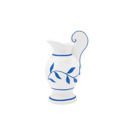 VASE PORCELAIN WHITE - BLUE 13.2x10.5x21.3cm