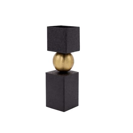 ΒΑΖΟ ΜΕΤΑΛΛΙΚΟ ΜΑΥΡΟ-ΧΡΥΣΟ 8x8x28cm