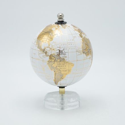 ΥΔΡΟΓΕΙΟΣ ΜΕΤΑΛΛΙΚΗ ΛΕΥΚΟ-ΧΡΥΣΟ 12.70x20.30cm