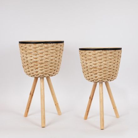 S/2 ΚΑΛΑΘΙΑ ΨΑΘΙΝΑ ΦΥΣΙΚΟ 33x33x61cm/ 28x28x51.5cm