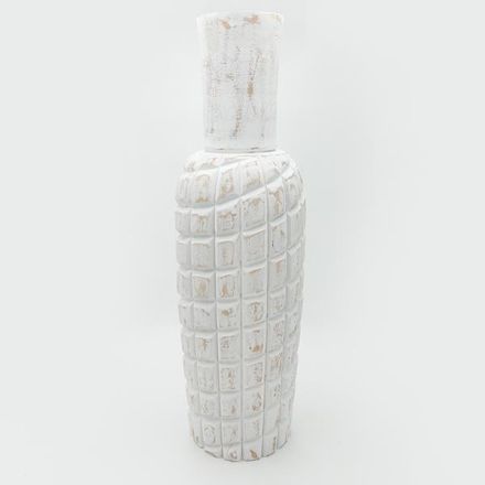 ΒΑΖΟ ΞΥΛΙΝΟ ΛΕΥΚΟ-ΚΑΦΕ 19x66cm