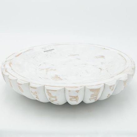 ΔΙΑΚΟΣΜΗΤΙΚΗ ΠΙΑΤΕΛΑ ΞΥΛΙΝΗ ΛΕΥΚΟ-ΚΑΦΕ 28x6cm