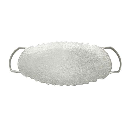 TRAY METAL SILVER 58x28x5cm