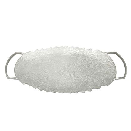 TRAY METAL SILVER 45x25x4cm