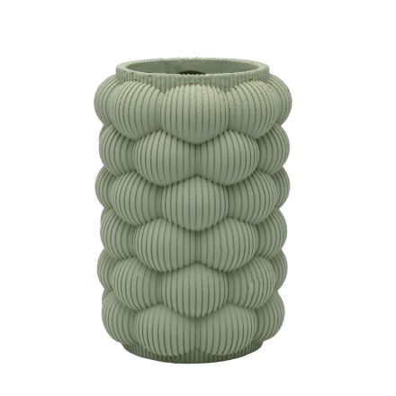 VASE CEMENT GREEN 22x22x32cm