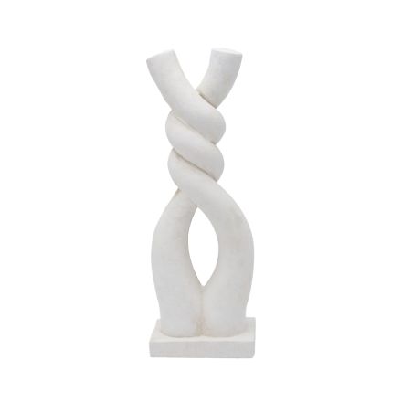 DECORATIVE SCULPTURE CEMENT WHITE 10x7x26.5cm