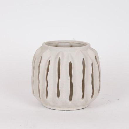 ΦΑΝΑΡΙ ΚΕΡΑΜΙΚΟ ΓΚΡΙ 20.5x20.5x18cm