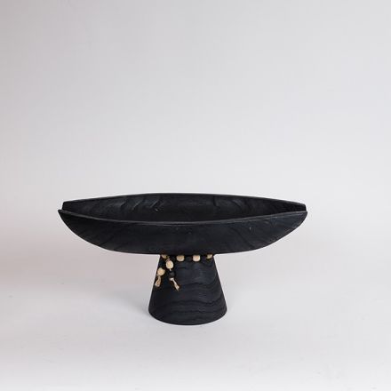 ΔΙΑΚΟΣΜΗΤΙΚΗ ΠΙΑΤΕΛΑ ΞΥΛΟ ΜΑΥΡΟ 41x20x18cm