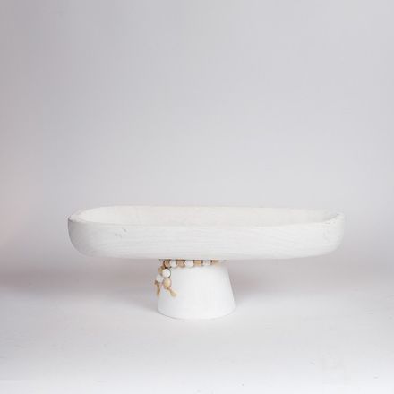 ΔΙΑΚΟΣΜΗΤΙΚΗ ΠΙΑΤΕΛΑ ΞΥΛΟ ΛΕΥΚΟ 40x15x14cm