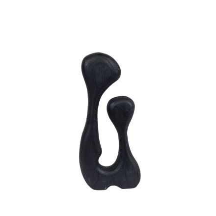 DECORATIVE WOOD BLACK 19x5.5x44cm