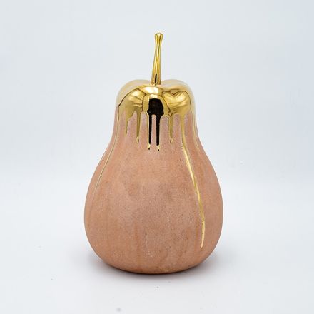 ΔΙΑΚΟΣΜΗΤΙΚΟ ΑΧΛΑΔΙ ΚΡΕΜ-ΧΡΥΣΟ 17.5x17.5x30.5cm