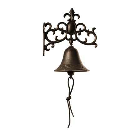 DECORATIVE RUSTIC DO0RBELL CAST IRON BROWN 21.5x11x17cm