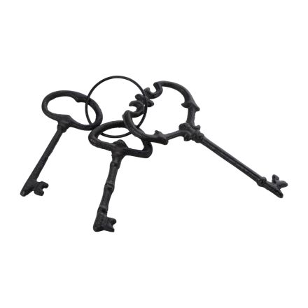 DECORATIVE KEYS CAST IRON BROWN 7.5x5.5x20cm