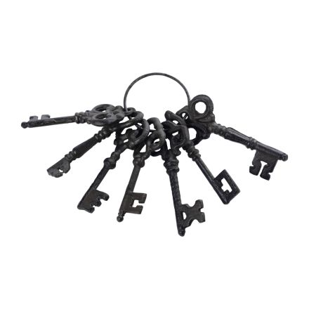 DECORATIVE KEYS CAST IRON BROWN 6.5x4.5x15.5cm