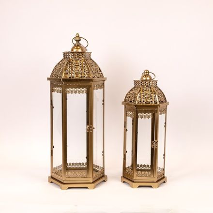 S/2 ΦΑΝΑΡΙΑ ΜΕΤΑΛΛΟ ΜΠΡΟΝΖΕ 25.5x22x62cm/ 20.5x18x46cm