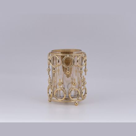 ΚΗΡΟΠΗΓΙΟ ΓΥΑΛΙΝΟ ΜΕ ΜΕΤΑΛΛΙΚΑ ΤΕΛΕΙΩΜΑΤΑ ΧΡΥΣΟ 12x17cm