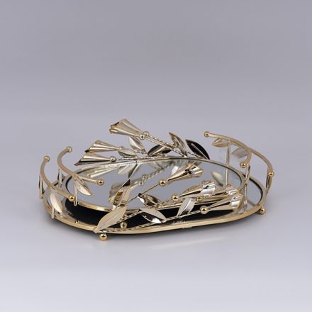 S/2 ΔΙΣΚΟΙ ΜΕΤΑΛΛΙΚΟΙ ΜΕ ΚΑΘΡΕΦΤΗ ΧΡΥΣΟΙ 36x26cm / 30x20cm