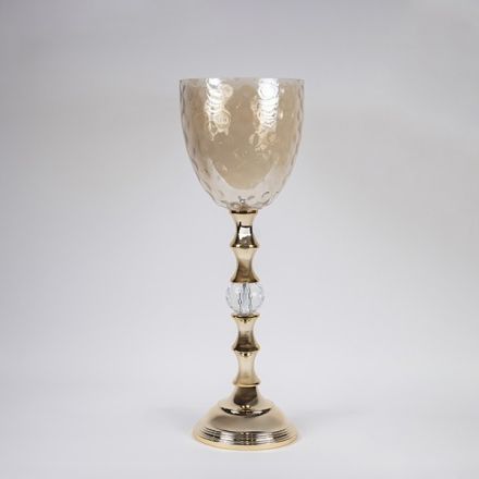 ΒΑΖΟ ΜΕΤΑΛΛΟ-ΓΥΑΛΙ ΧΡΥΣΟ 25x77cm