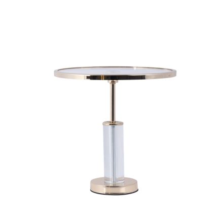 DECORATIVE CAKE STAND GLASS WITH GOLD DETAILS 12x30x30cm