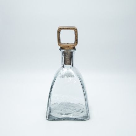 ΚΑΡΑΦΑ ΓΥΑΛΙΝΗ-ΜΕΤΑΛΛΙΚΗ ΑΣΗΜΙ 25x12cm