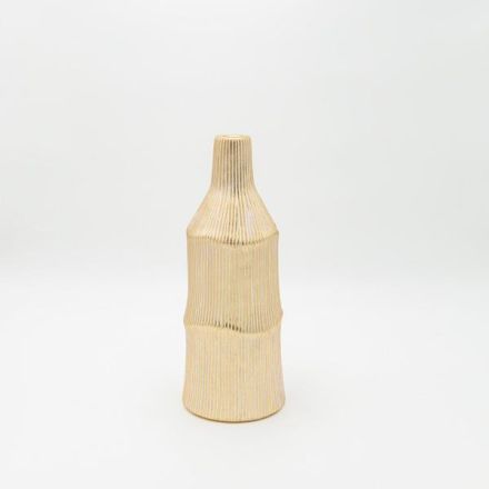 VASE - BOTTLE POLYRESIN GOLD 11.5x11.5x29cm