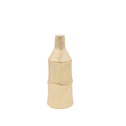 VASE - BOTTLE POLYRESIN GOLD 11.5x11.5x29cm