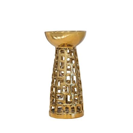 ΚΗΡΟΠΗΓΙΟ ΚΕΡΑΜΙΚΟ ΧΡΥΣΟ 10.5x10.5x19.5cm