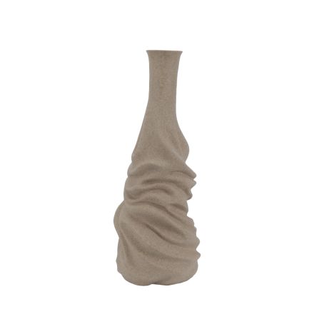 VASE POLYRESIN BROWN 18x18x45cm