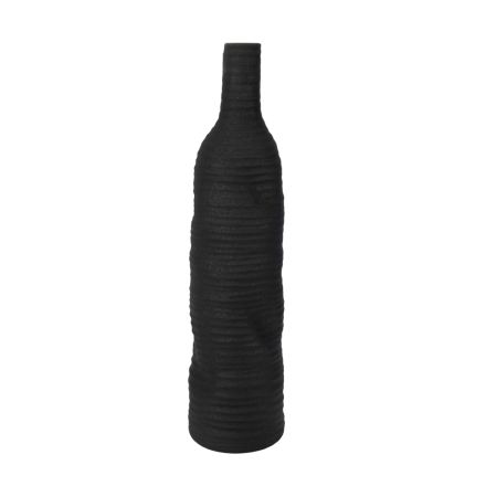 VASE PORCELAIN BLACK 13x13x60.5cm