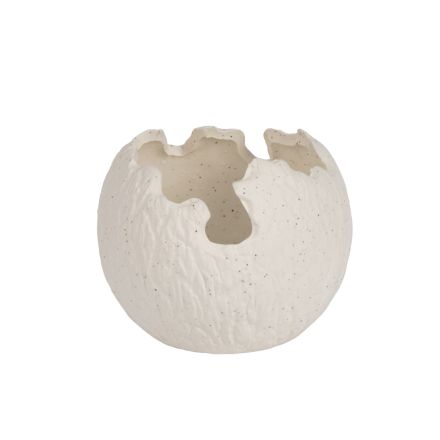 DECORATIVE BOWL PORCELAIN WHITE 12x12x10cm