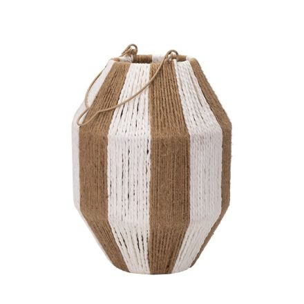 LANTERN PAPER STRING NATURAL - WHITE 22x22x30cm