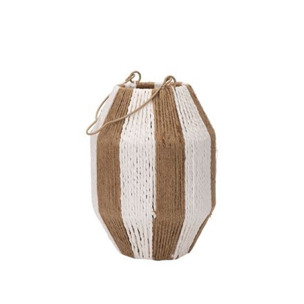 LANTERN PAPER STRING NATURAL - WHITE 18x18x25cm