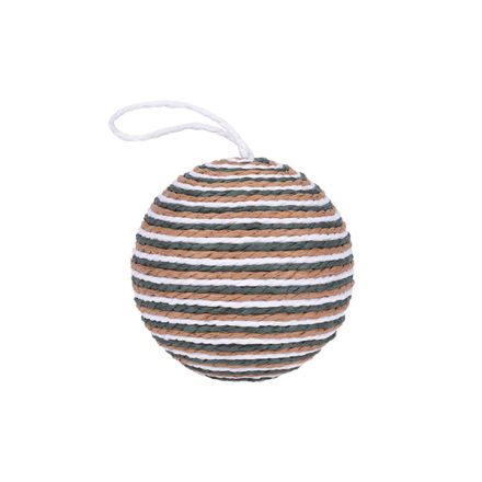 BALL PAPER STRING BEIGE - WHITE - GREEN 20x20x20cm