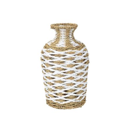 VASE PAPER STRING NATURAL - WHITE 20x20x33cm