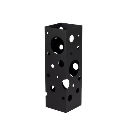 ΜΠΟΥΚΑΛΟΘΗΚΗ ΜΕΤΑΛΛΙΚΗ ΜΑΥΡΗ ΜΑΤ 11.2x11.2x35cm