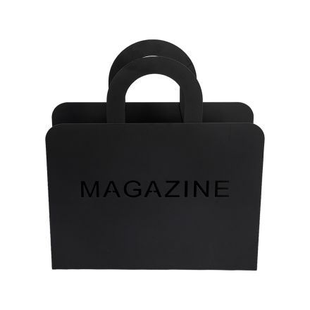 ΘΗΚΗ ΓΙΑ ΠΕΡΙΟΔΙΚΑ ΜΕΤΑΛΛΙΚΗ ΜΑΥΡΗ ΜΑΤ 29x8x32.2cm