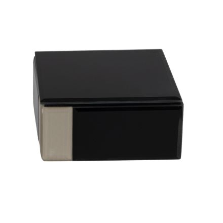 ΚΟΥΤΙ ΟΡΓΑΝΩΣΗΣ ΓΥΑΛΙΝΟ ΜΑΥΡΟ - ΜΠΕΖ 12x12x6cm